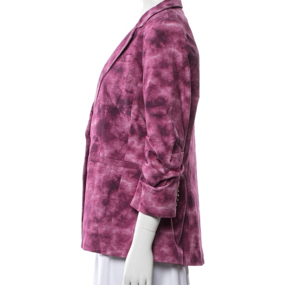 Cinq à Sept Purple Tie-Dye Print Blazer w/ Tags size 2 colour purple - Picture 4 of 8